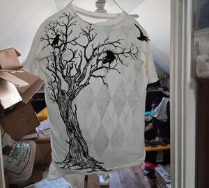 Helix White and Black Graphic Tee